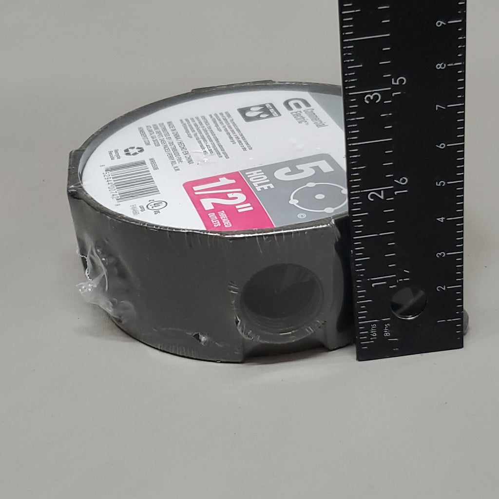 COMMERCIAL ELECTRIC Round Weatherproof Box 1/2" Bronze 5-Holes 4" WRB550B (New)