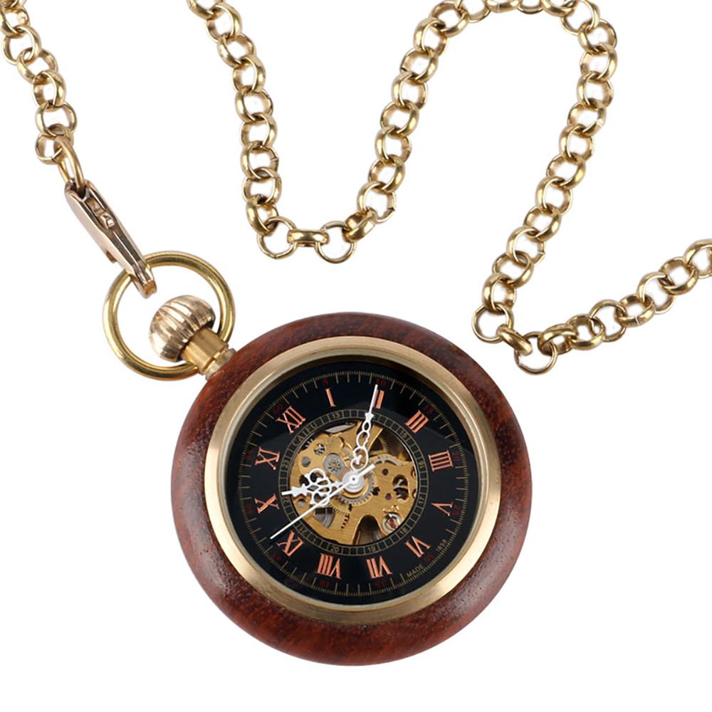 Mahogany Roman Pocket Watch