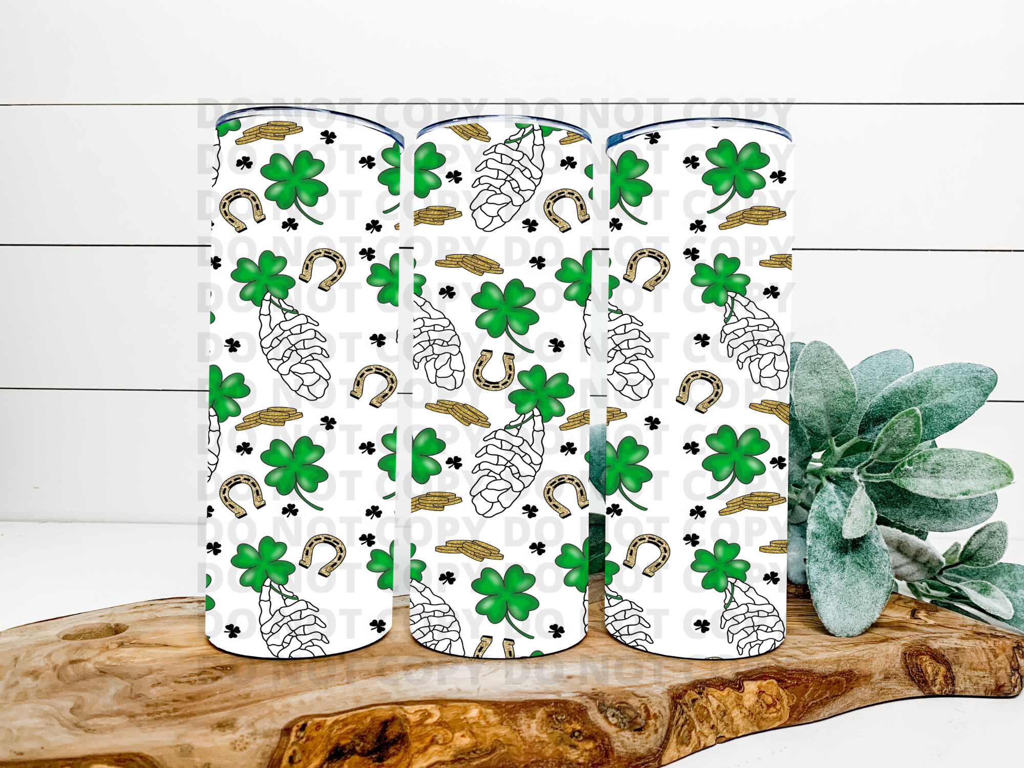 Skellie Shamrock Stainless Steel Tumbler