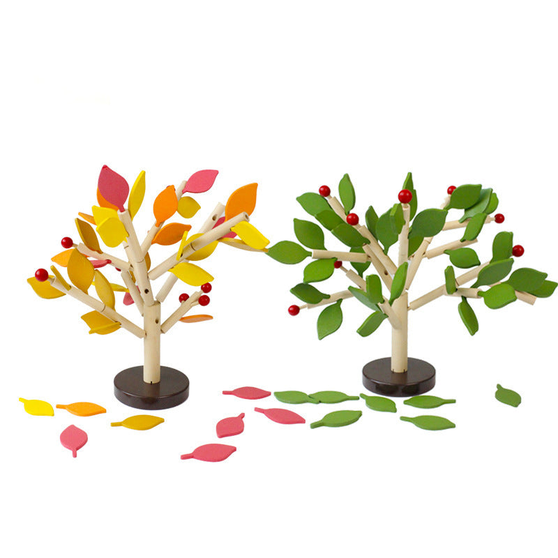 Building Block Leaf Tree Children's DIY Handmade Three-dimensional Intelligence Toys