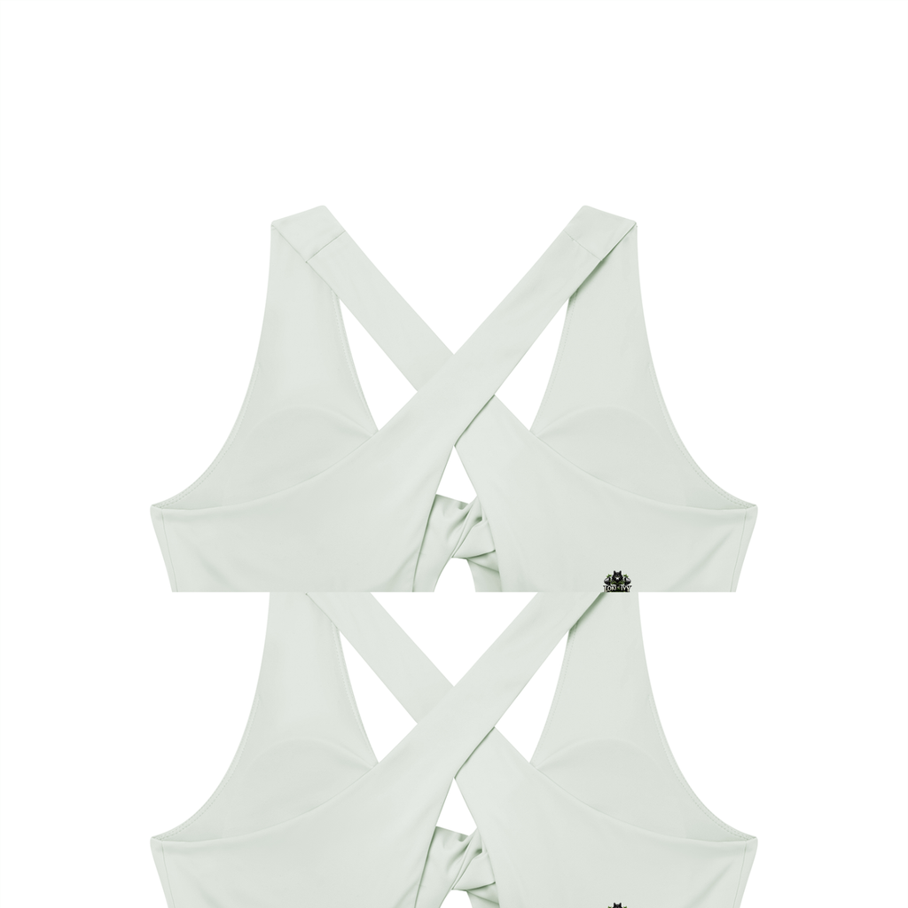Loki & Ivy Women's Twist Front V-Neck Sports Bra