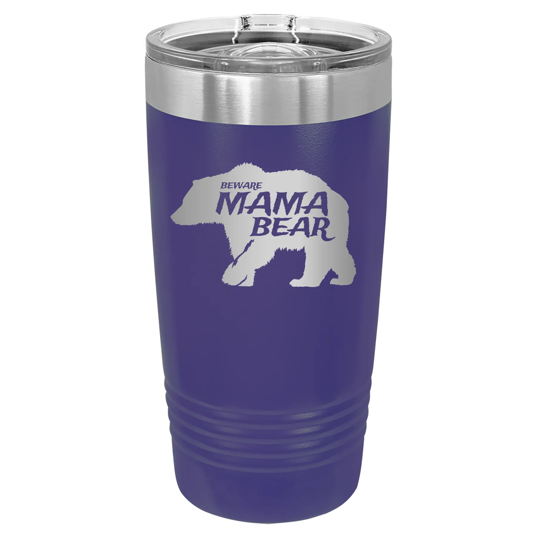 Beware Mama Bear 20 oz Tumbler | Purple