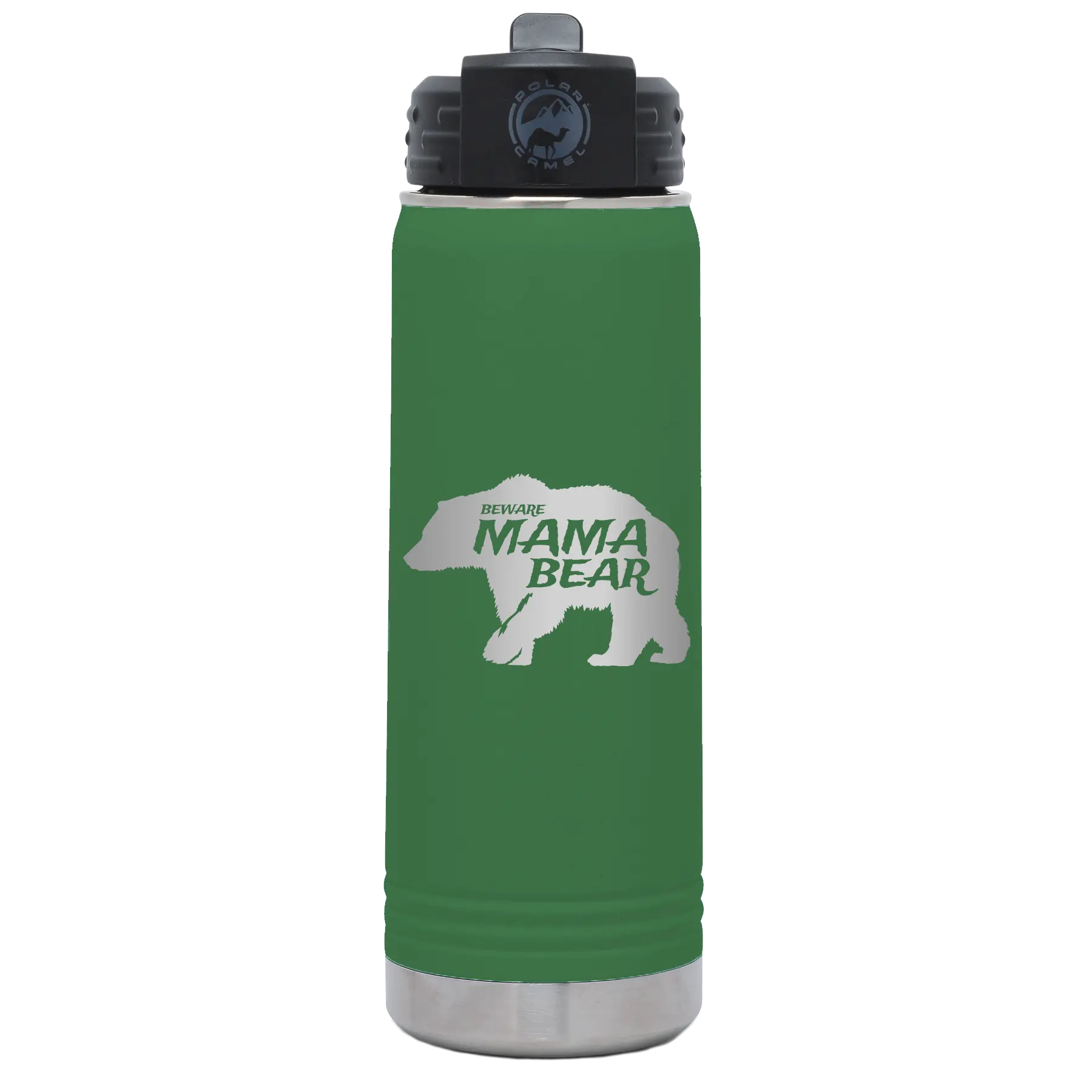 Beware Mama Bear 20 oz Water Bottle | Green