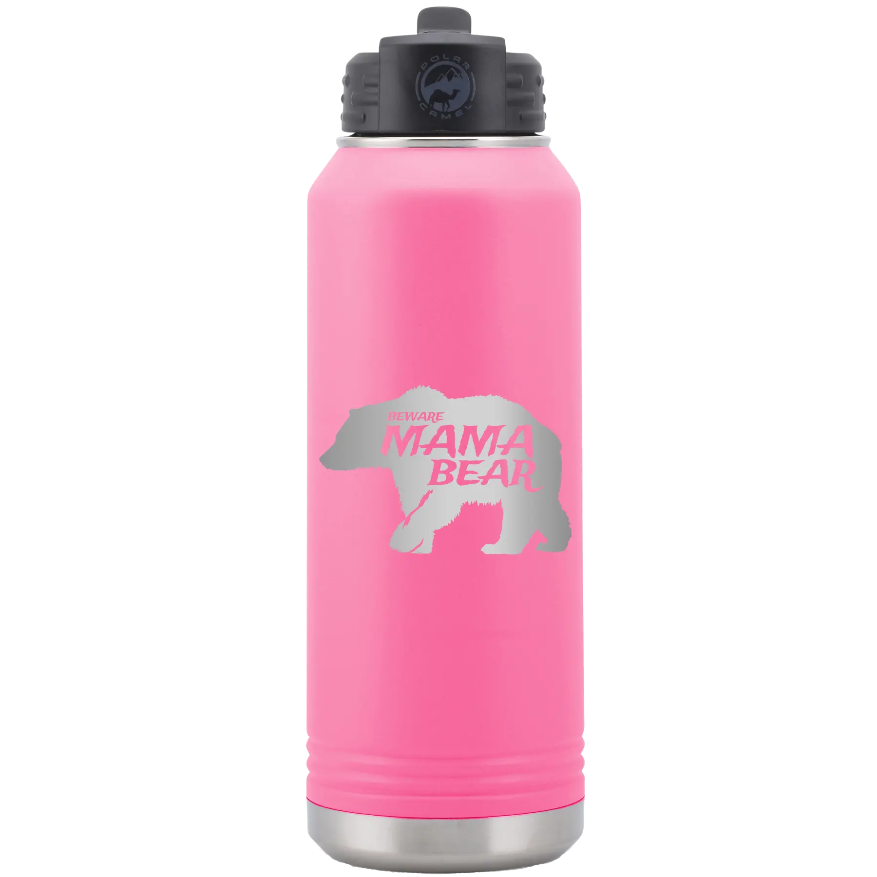 Beware Mama Bear 32 oz Water Bottle | Pink
