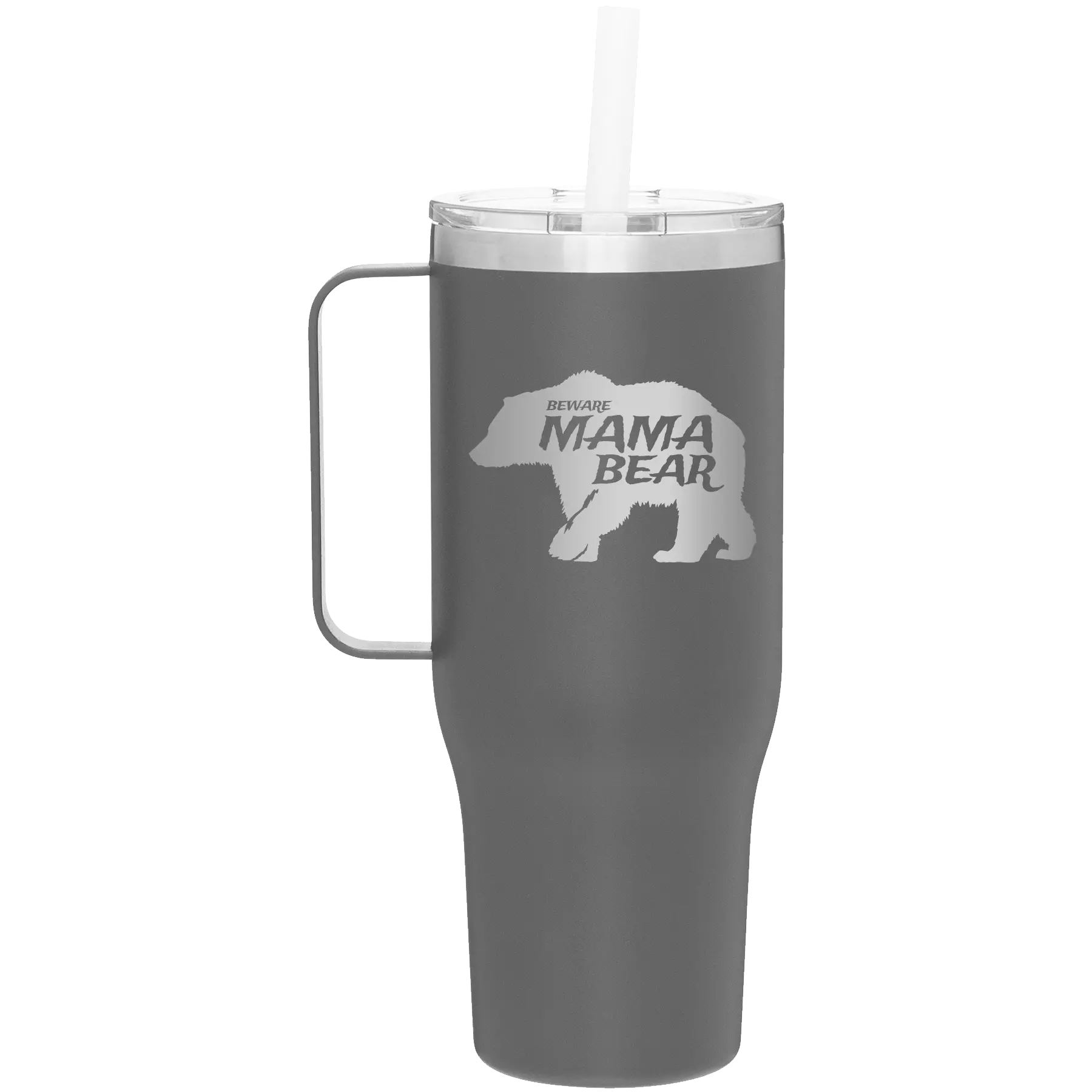 Beware Mama Bear 40 oz Tumbler Mug | Slate