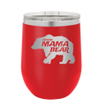 Beware Mama Bear Wine Cup | Red