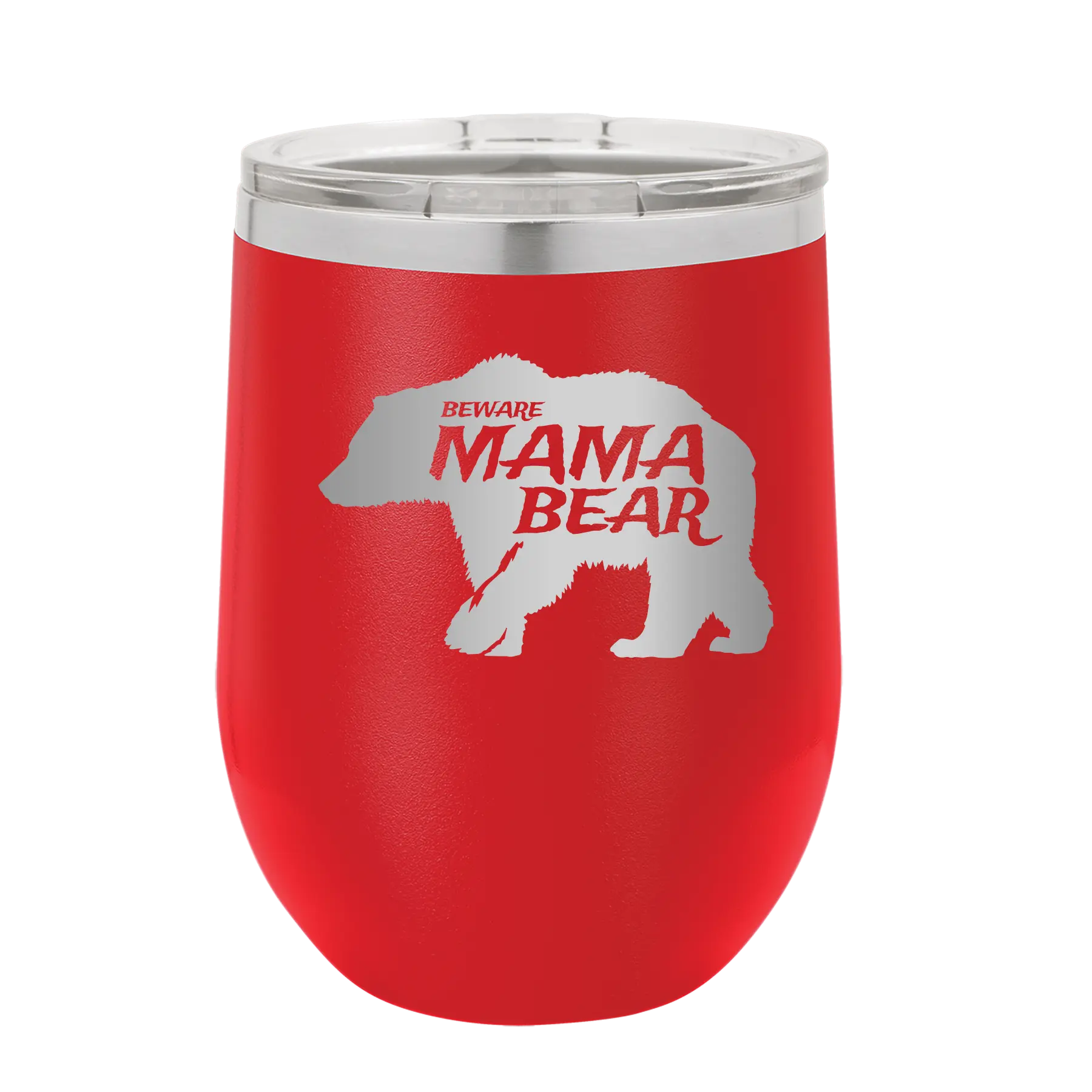 Beware Mama Bear Wine Cup | Red