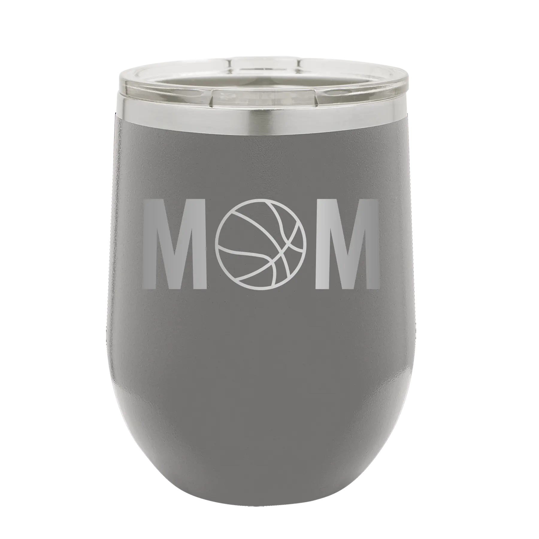 Mom Basketball Wine Cup | Dark Gray