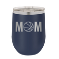 Mom Basketball Wine Cup | Navy