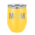 Mom Basketball Wine Cup | Yellow