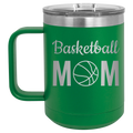 Mom Basketball2 15 oz Mug | Green