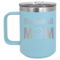 Mom Basketball2 15 oz Mug | Light Blue