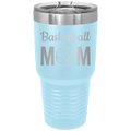 Mom Basketball2 30 oz Tumbler | Light Blue
