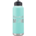 Mom Basketball2 32 oz Water Bottle | Teal