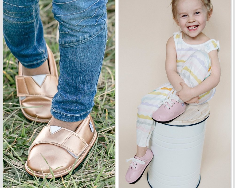 Juliet Kids' Barefoot Shoe Bundle | Gold & Pink Zero-Drop Shoes
