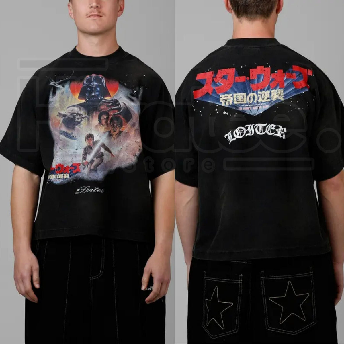 Loiter Star Wars Vintage T-Shirt Washed – Retro Sci-Fi Graphic Heavyweight Streetwear Tee