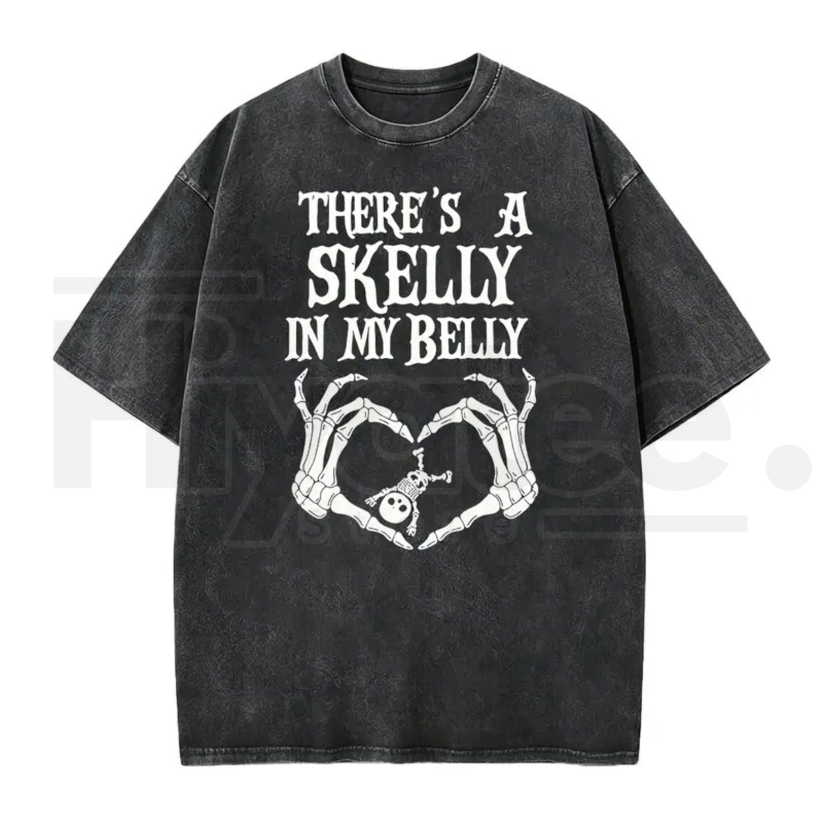 Spooky Mama Pumpkin Baby Reveal Washed Tee