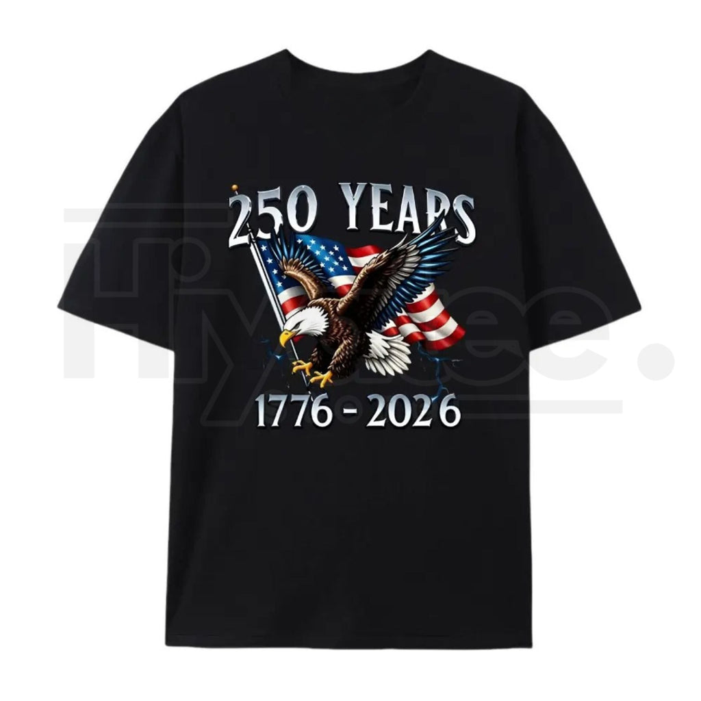 "250 Years of Liberty" – 1776-2026 Eagle & USA Flag Graphic Top