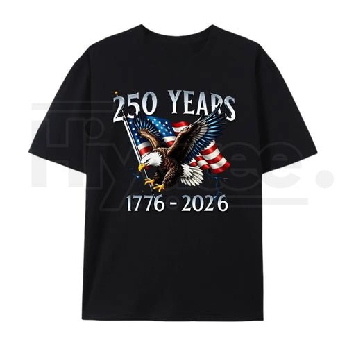"250 Years of Liberty" – 1776-2026 Eagle & USA Flag Graphic Top