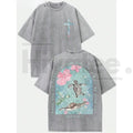 Sea Turtle "I Will Be With You" Vintage Washed T-Shirt – Oversized Pure Cotton Streetwear