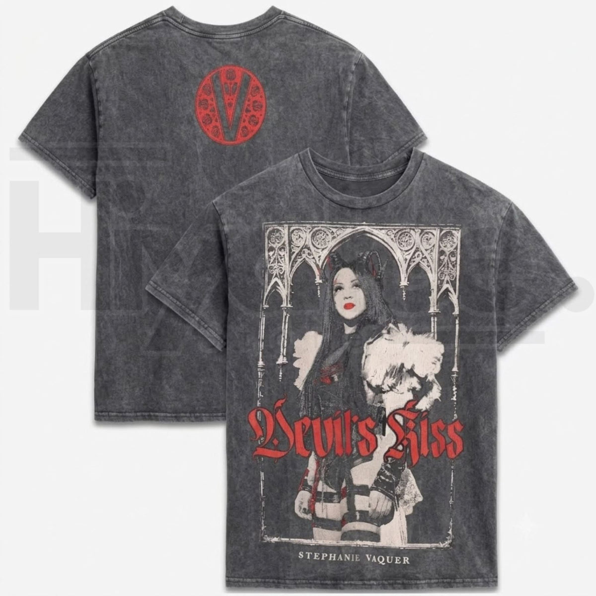 Stephanie Vaquer Devil's Kiss T-Shirt – Medieval Gothic Arch Tee