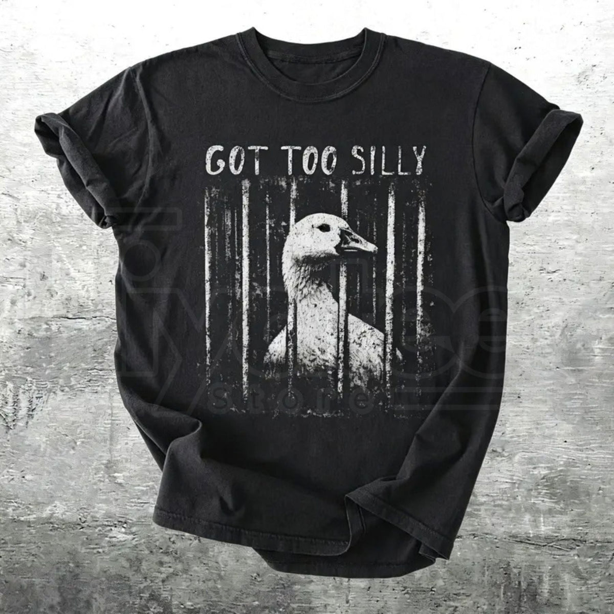 Funny Goose Meme T-Shirt – Got Too Silly Oversized Graphic Tee