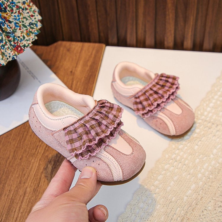 2026 Spring And Autumn New Arrival Girls' Sneakers, Soft Non-slip Breathable Casual Running Shoes, Stylish Versatile Kids' Retro Sport Shoes
