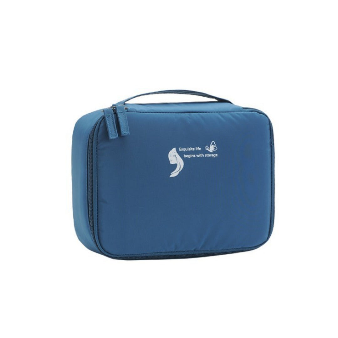 Lightweight makeup bags,Waterproof multi-functional portable toilet bag, anti-wrinkle large-capacity square cosmetic bag, makeup bag with compartments,