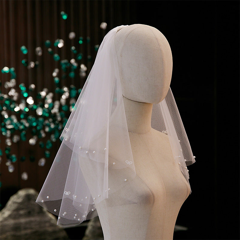 Wedding Hairpiece With Pearl Trim Vintage And Luxurious