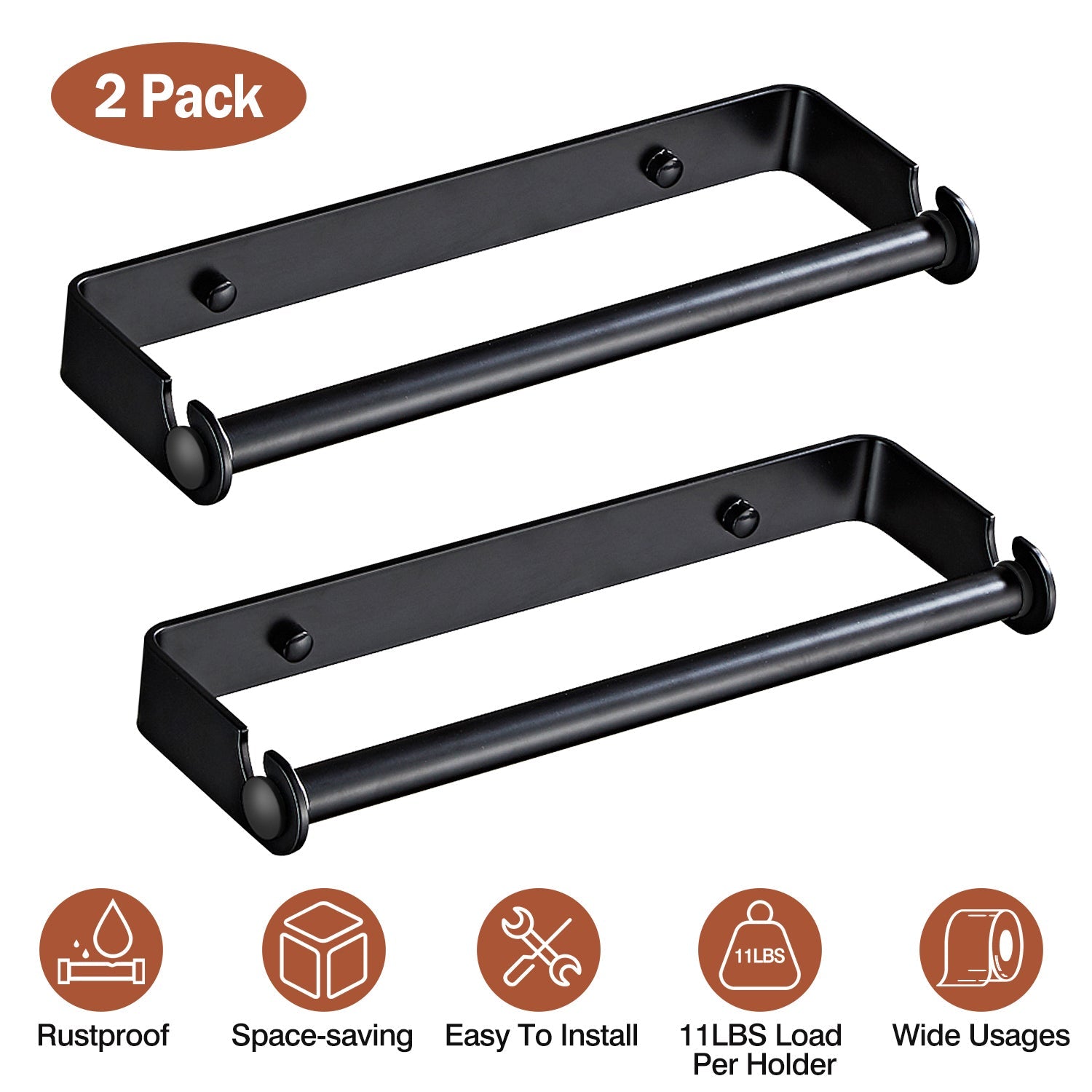Wall Mounted Paper Towel Holder for Kitchen & Bathroom