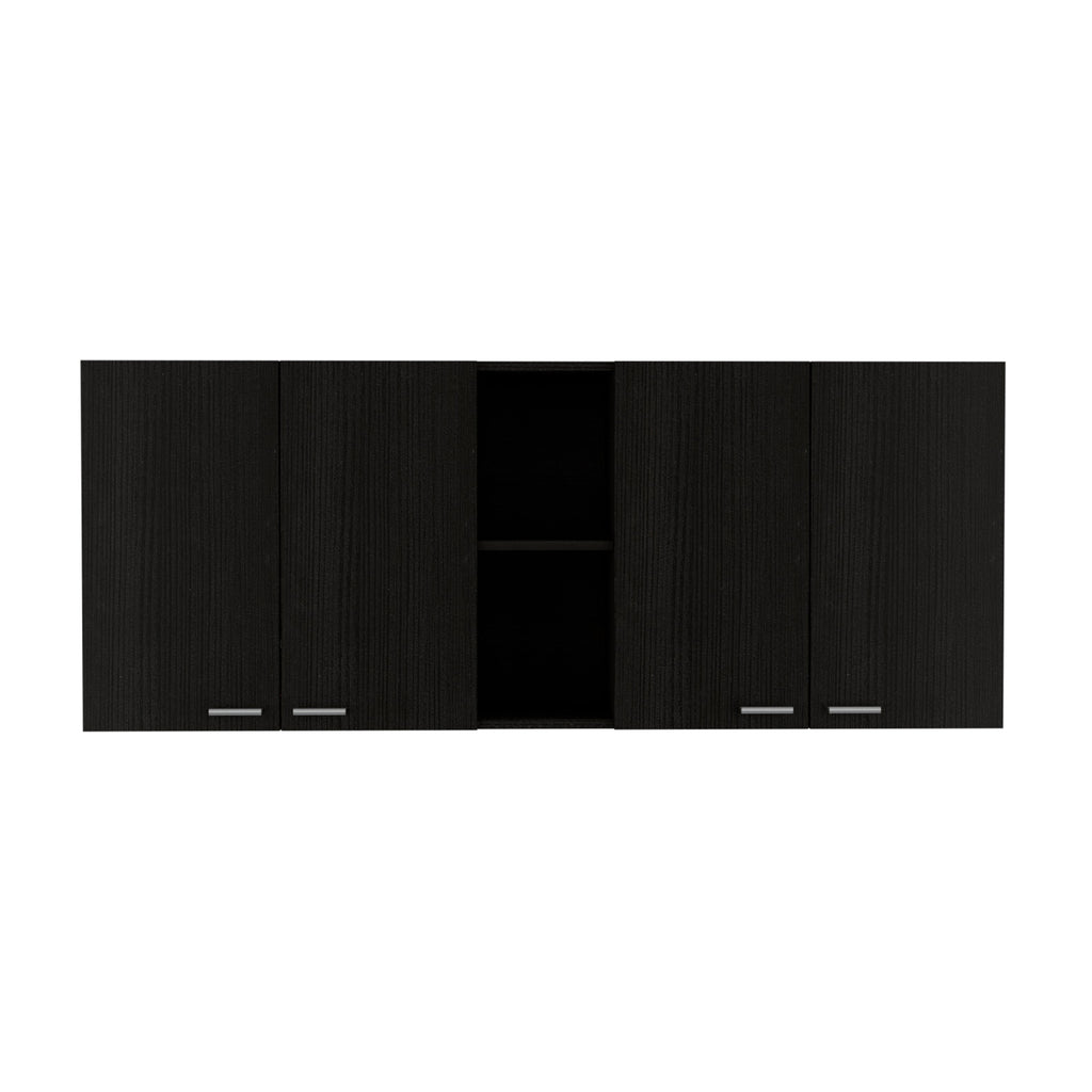 59-Inch Four Swing Doors Wall Cabinet Wenge
