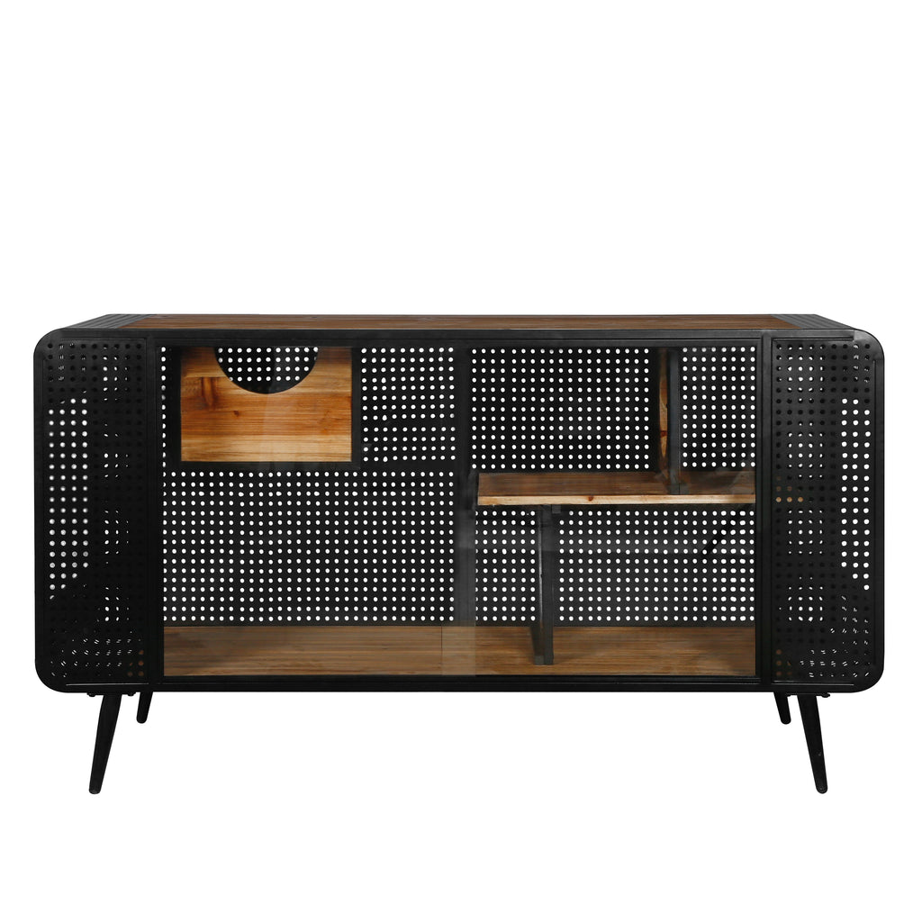 55.12" Spacious Cat House with Tempered Glass