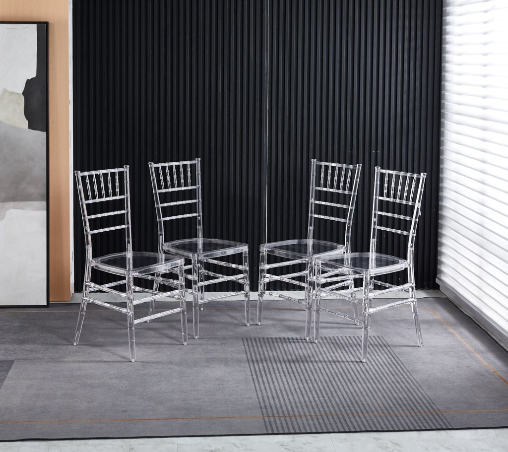 Transparent Wedding Dining Chairs - Set of 4