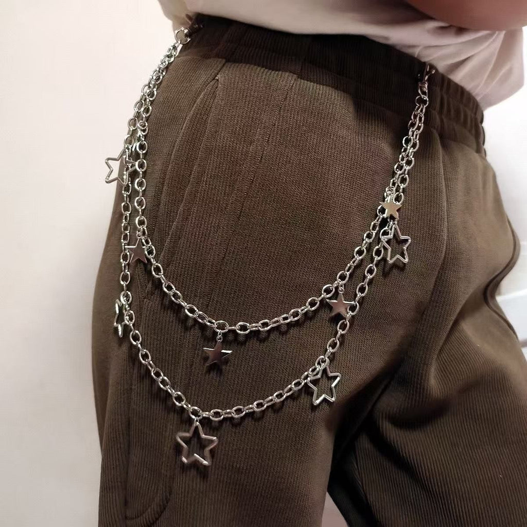 Personalized Hollow-Out Five-Pointed Star Pants Chain