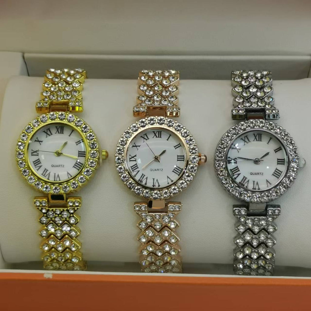 Fashion Business Versatile Diamond-studded Starry Sky Quartz Watch Bracelet For Women