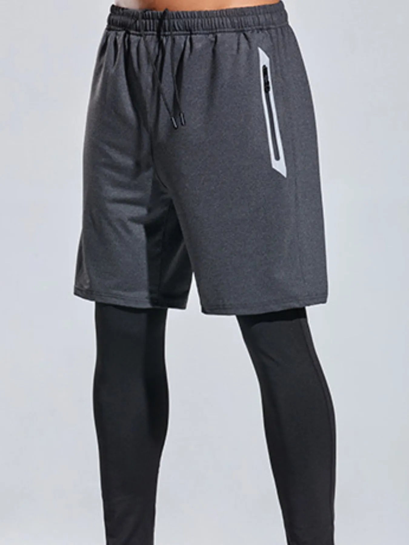 Men's Plus Size Elastic Waist Active Shorts