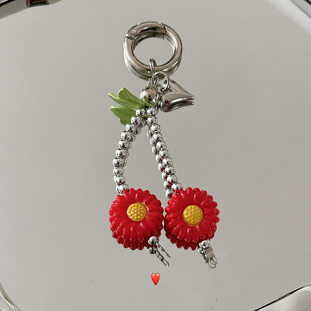 Cute Flower-shaped Bag Charm Keychain