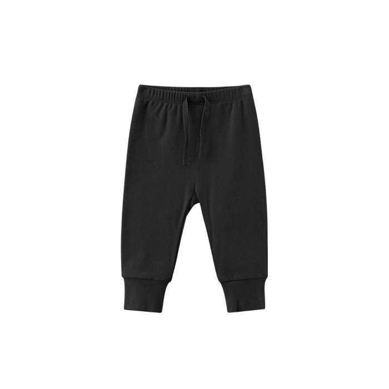0-1-2-year-old baby's solid color band mouth casual pants