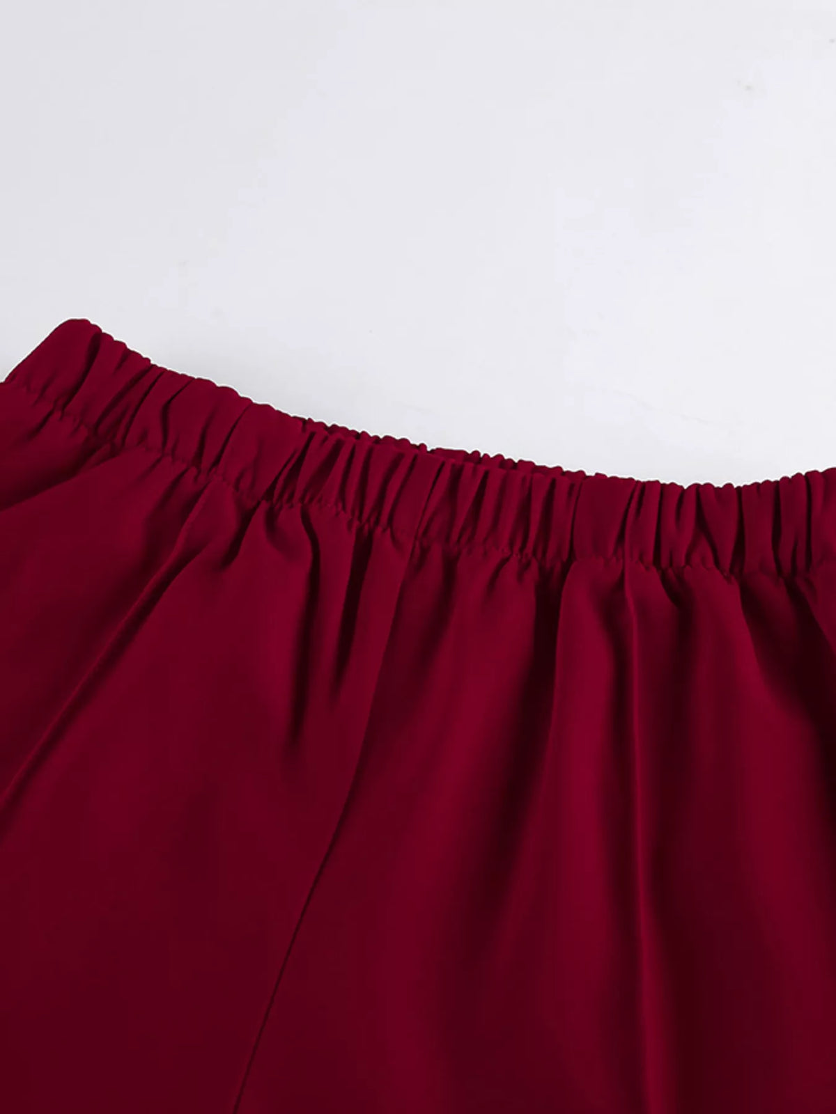 Lapel Collar Blazer and Wide-Leg Pants Set