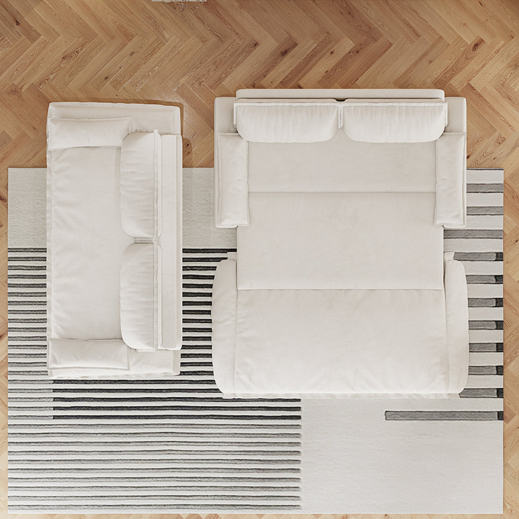 73.2" Queen Pull Out Sofa Bed - 3-in-1 Convertible Velvet Loveseat