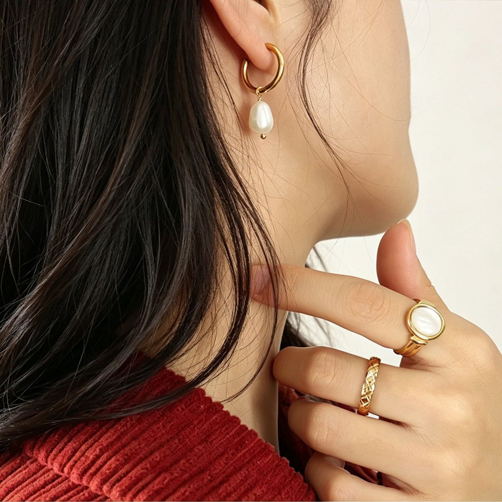 French-style Light-luxury Vintage Freshwater Pearl Earrings