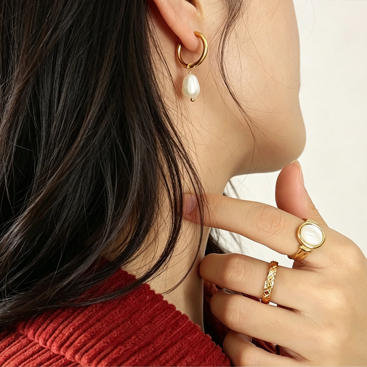 French-style Light-luxury Vintage Freshwater Pearl Earrings