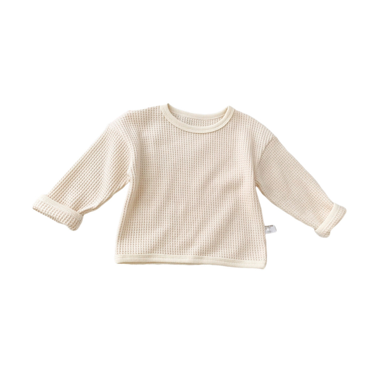 Boys And Girls Rough Waffle Long Sleeve Top