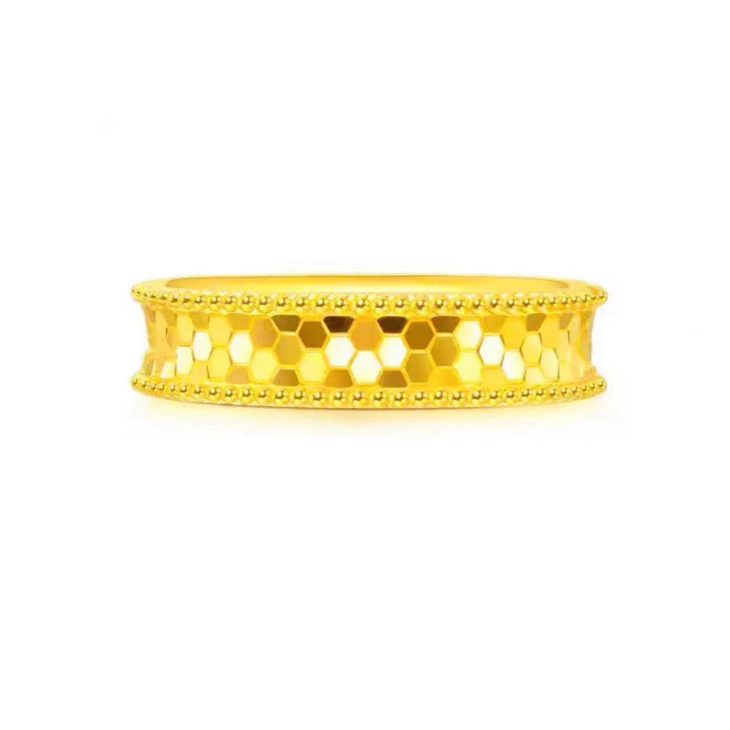 Brass Gold Plated Simulation Gold Temperament Ring