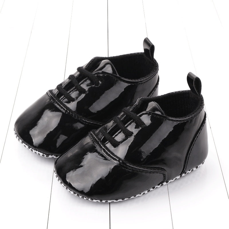 Non-slip rubber sole PU leather shoe laces