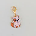 Cartoon Cat Alloy Keychain Pendant Cute Animal Bag Accessory With Lobster Clasp