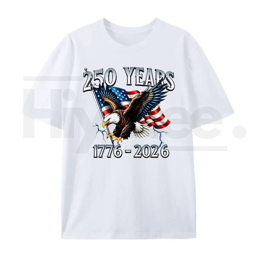 "250 Years of Liberty" – 1776-2026 Eagle & USA Flag Graphic Top