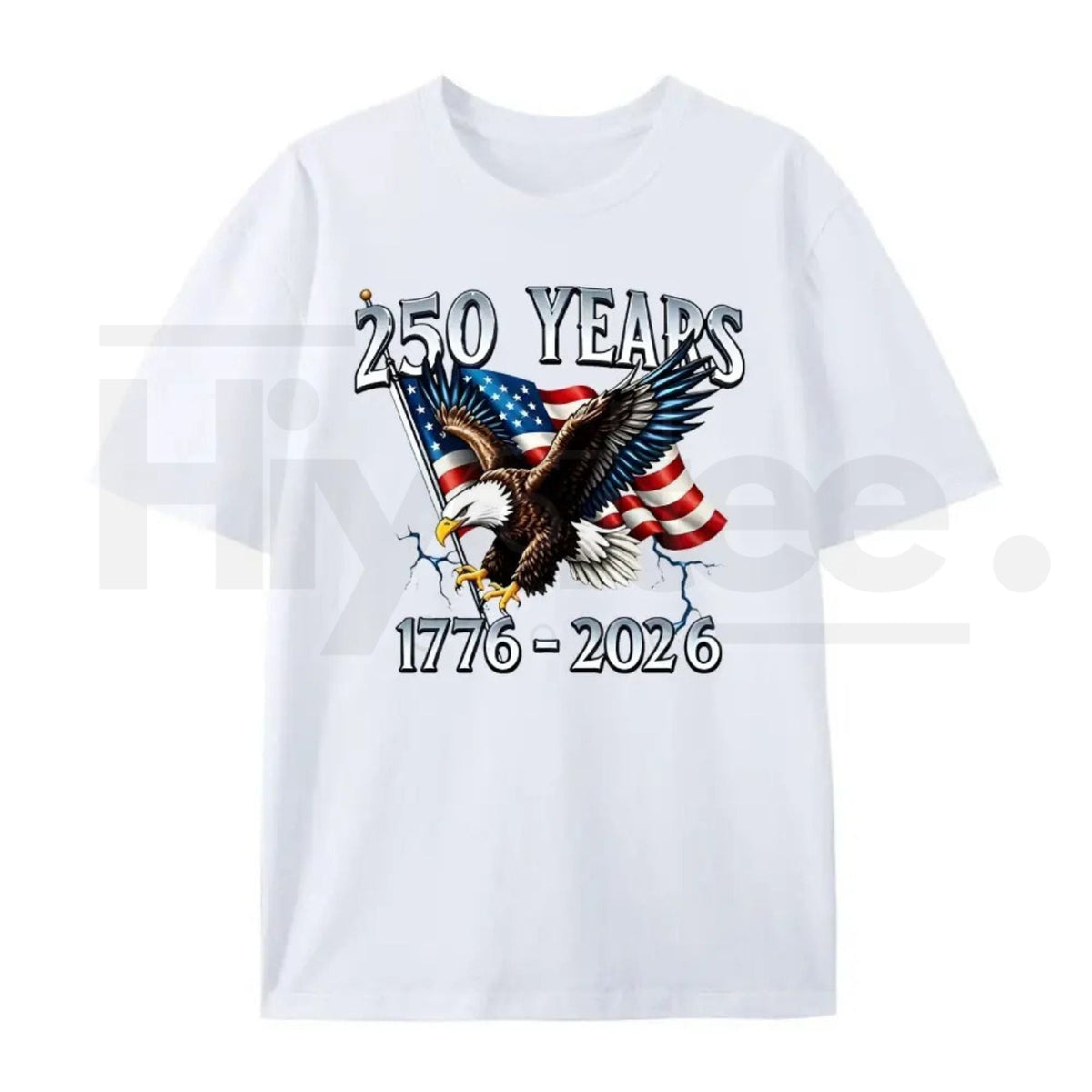 "250 Years of Liberty" – 1776-2026 Eagle & USA Flag Graphic Top