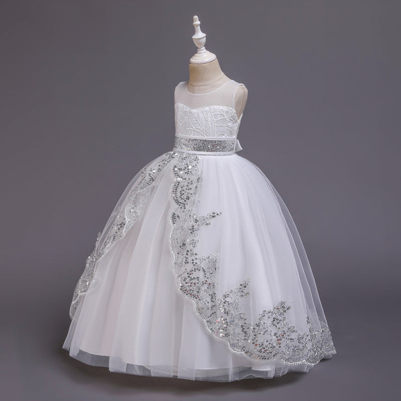 Party 3D Lace Flower Girl Wedding Dress