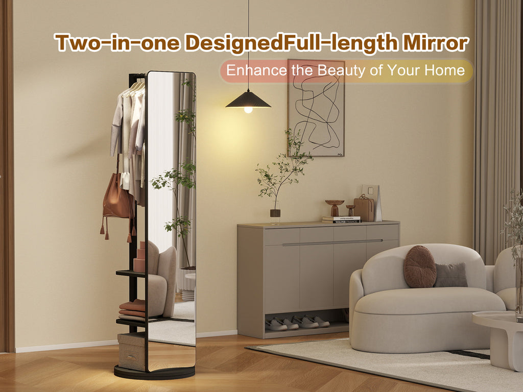 360° Rotating Multifunctional Full Length Mirror